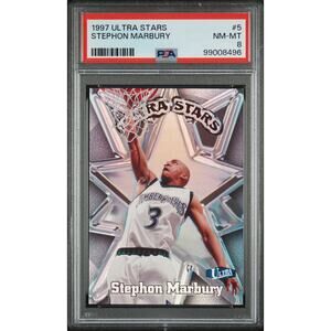1997 Fleer Ultra Stars #5US Stephon Marbury PSA 8 Minnesota Timberwolves Pop 5